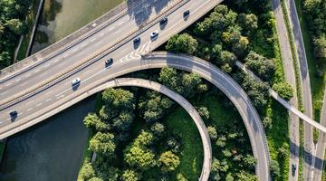 Aerial image of highway