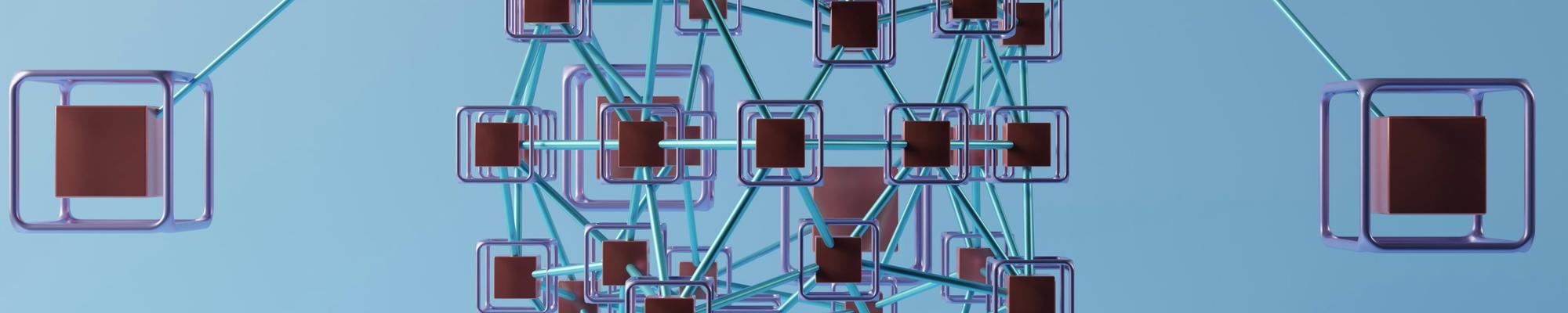 Network of blocks connected