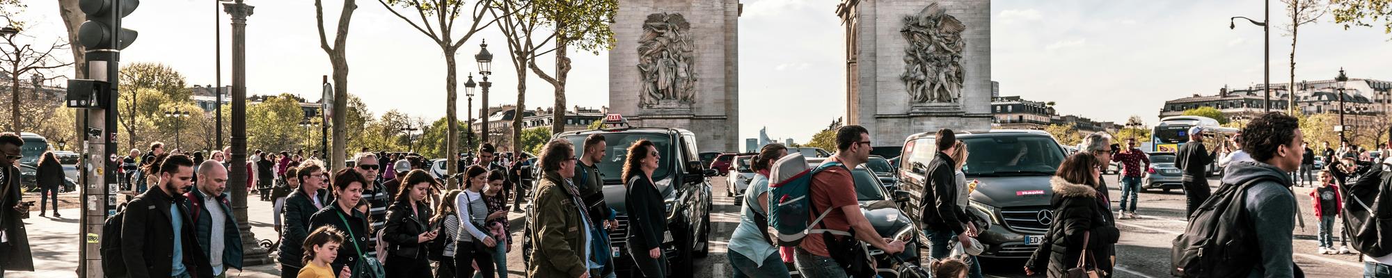 Pedestrians in Paris, France
